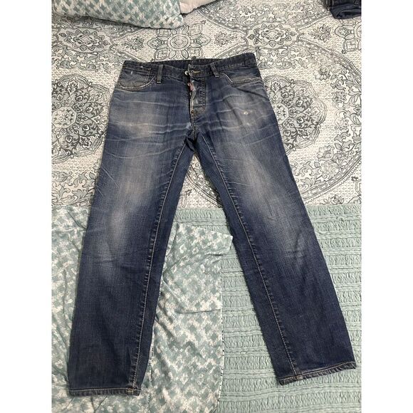DSQUARED 2 Slim Jean Blue Wash Skinny Jeans Size 48 - Picture 1 of 9